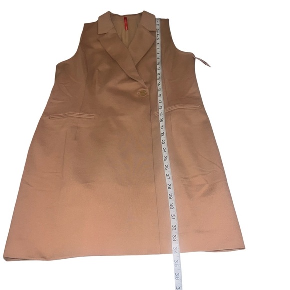 NWT SPANX Ponte Vest Dress Toffee Tan Large Business Casual Figure Flattering - Picture 14 of 15